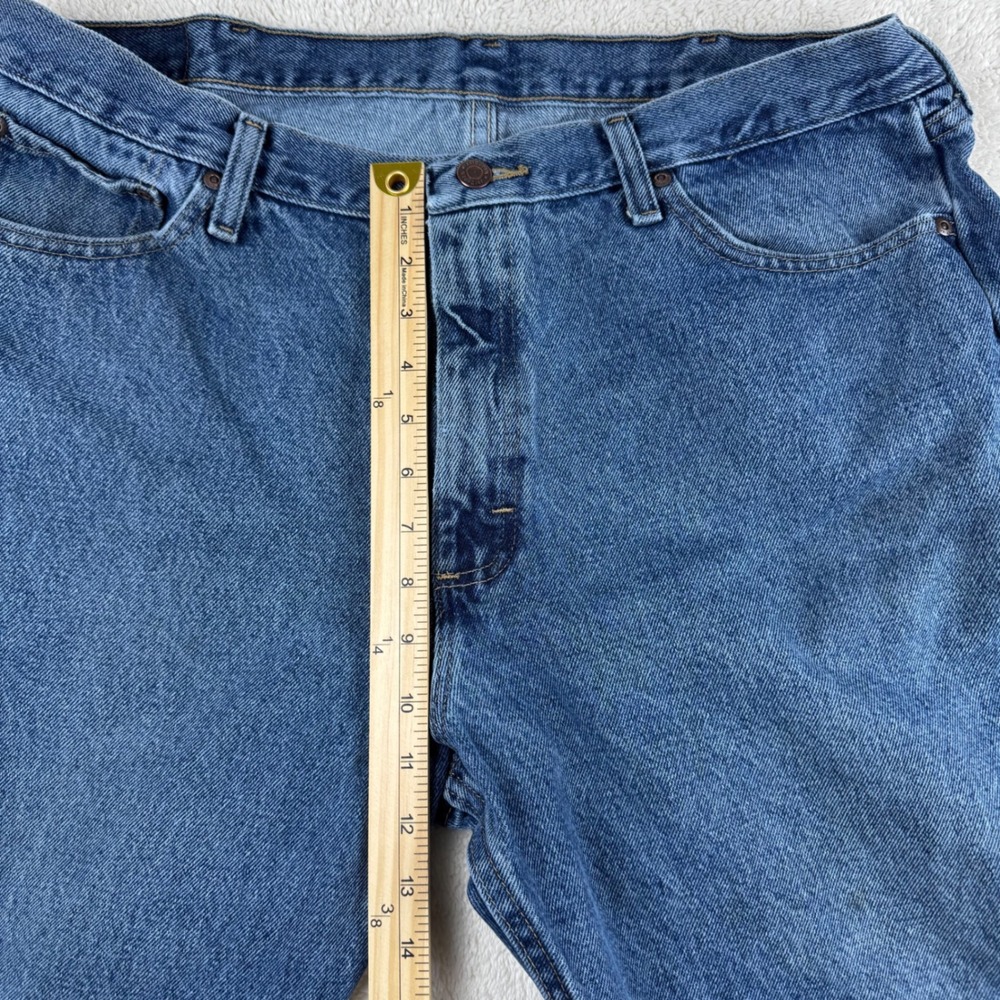 Wrangler Premium‎ Men's Blue Jeans Vintage Y2K Comfort Fit 38x32 Denim - Picture 3 of 9